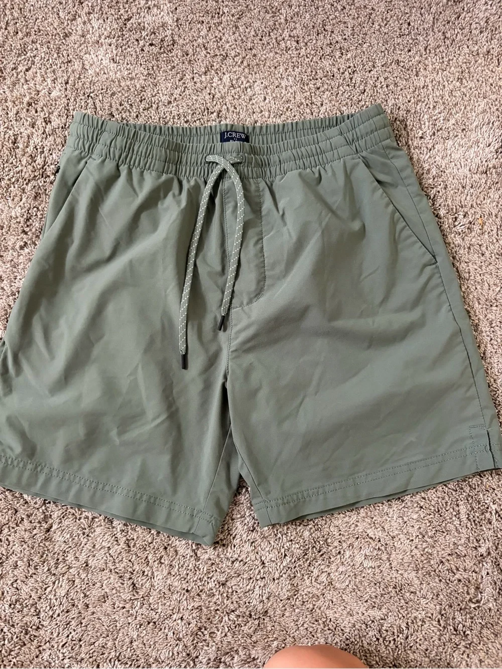J. Crew Flex Olive Green Drawstring Shorts